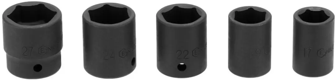 Airpress Slagmoersleutel 1/2" - 10-delige doppenset - 225 l/min - Rood/Zwart