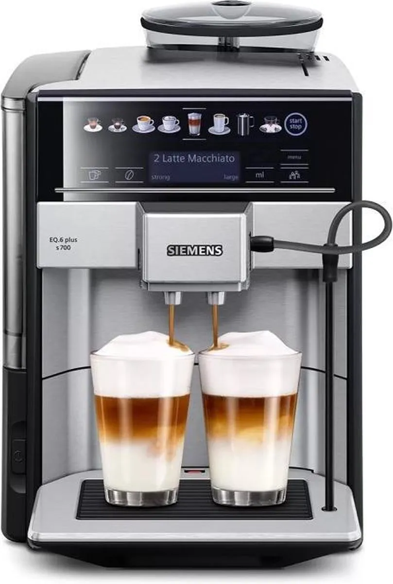 Siemens EQ6 plus TE657M03DE Espressomachine - Zilver/Zwart