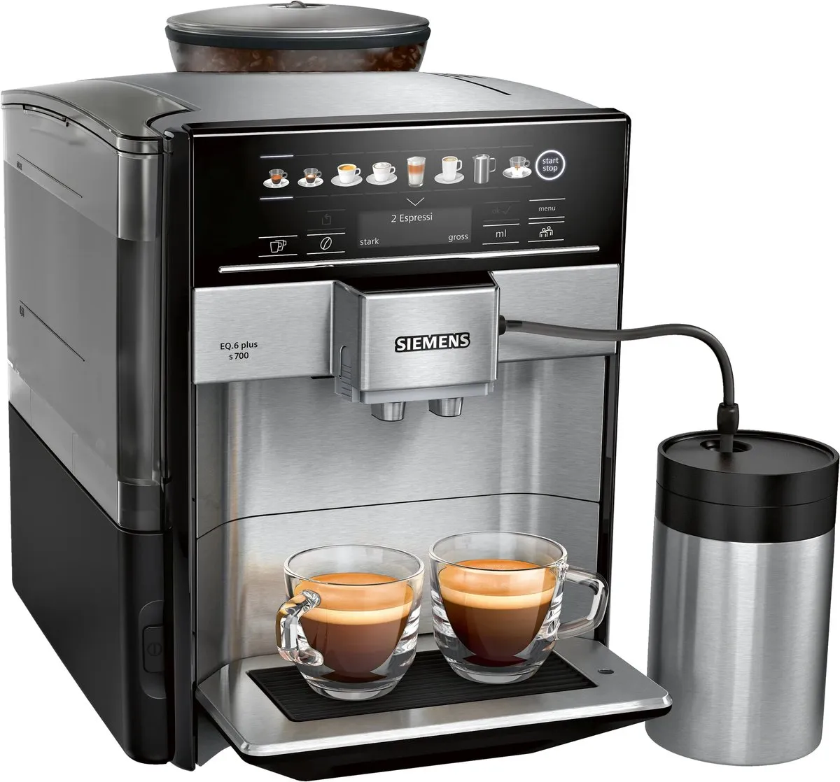 Siemens EQ6 plus TE657M03DE Espressomachine - Zilver/Zwart