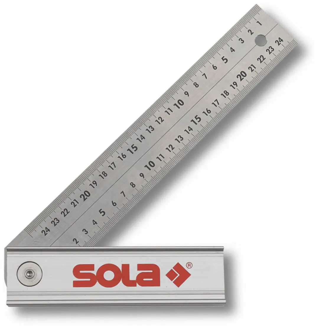 Sola Quattro RVS Verstelbare Winkelhaak 25cm