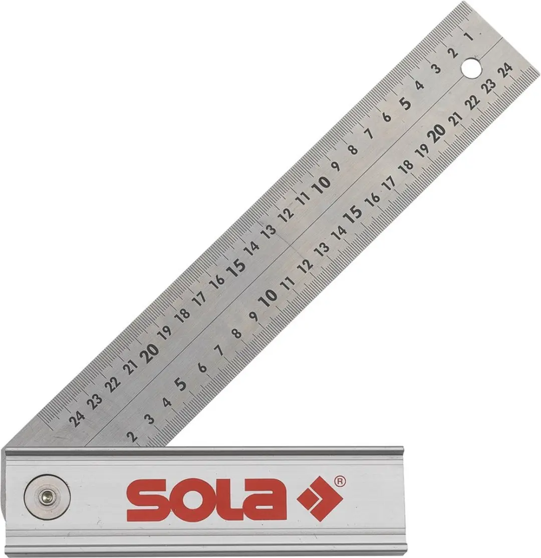 Sola Quattro RVS Verstelbare Winkelhaak 25cm - Zilver - afbeelding 6 van 6