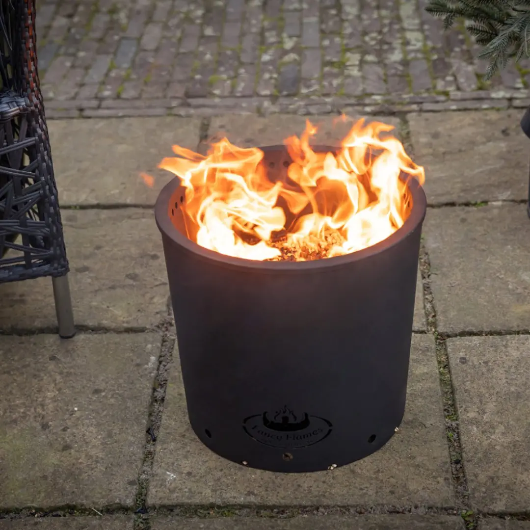 Esschert Design Houtpellet Vuurkorf - Zwart