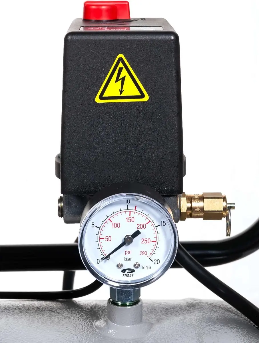 Airpress HK 650-270 Pro Compressor 11 bar - 469 l/min - 270L Zilver/Zwart