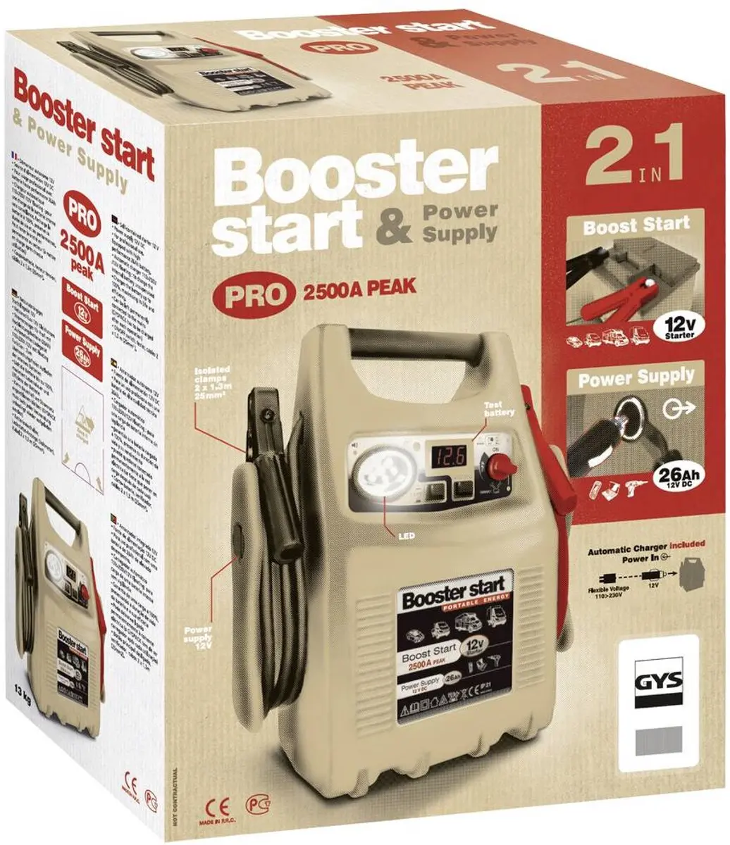 Gys GYSPACK 750 Startbooster 12V 2500A - 2500A