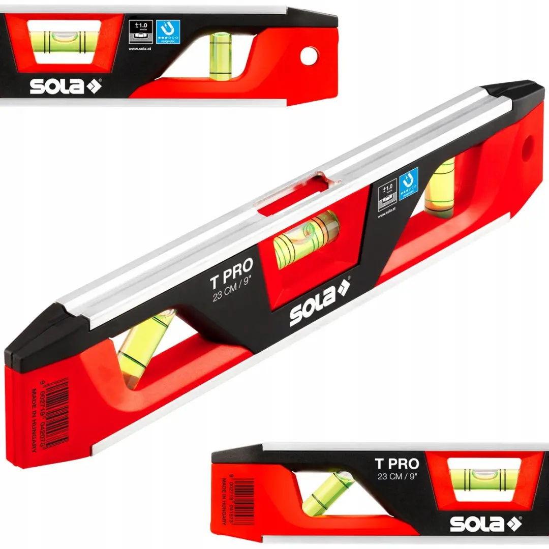 Sola T PRO Torpedo Magneetwaterpas 23cm - 01430701 - Rood