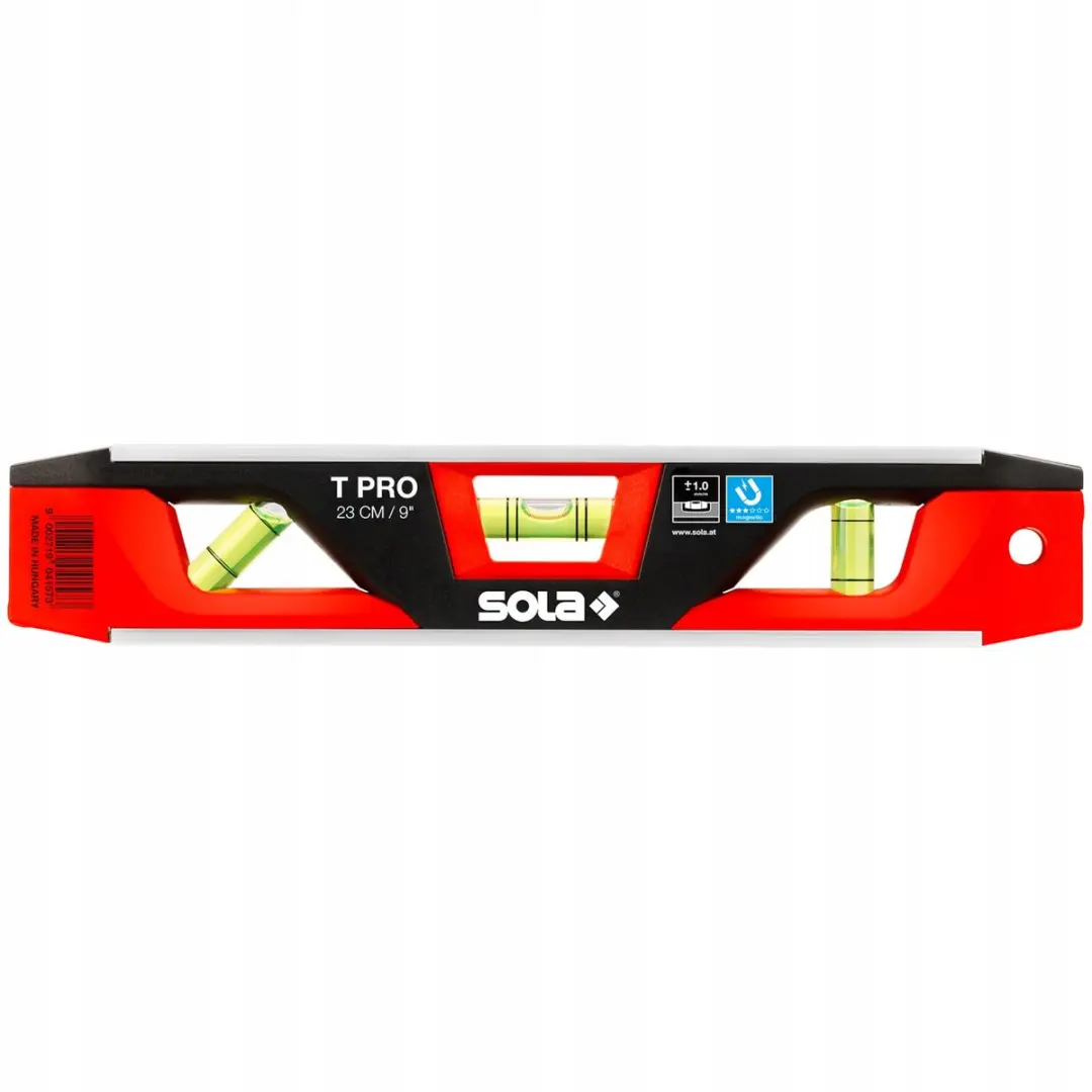 Sola T PRO Torpedo Magneetwaterpas 23cm - 01430701 - Rood