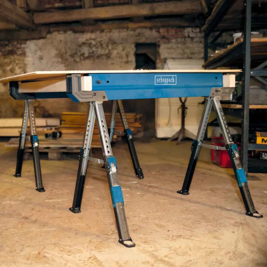 Scheppach MWB600 Zaagbokken - 2 Stuks - Blauw