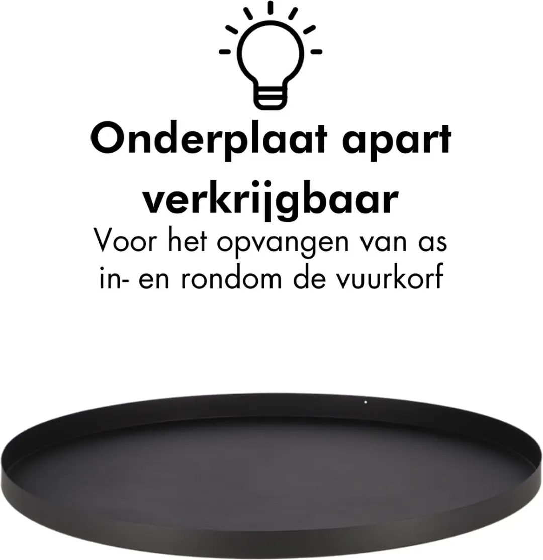 Esschert Design Vuurkorf Tulp 61x50x54,5cm - Zwart