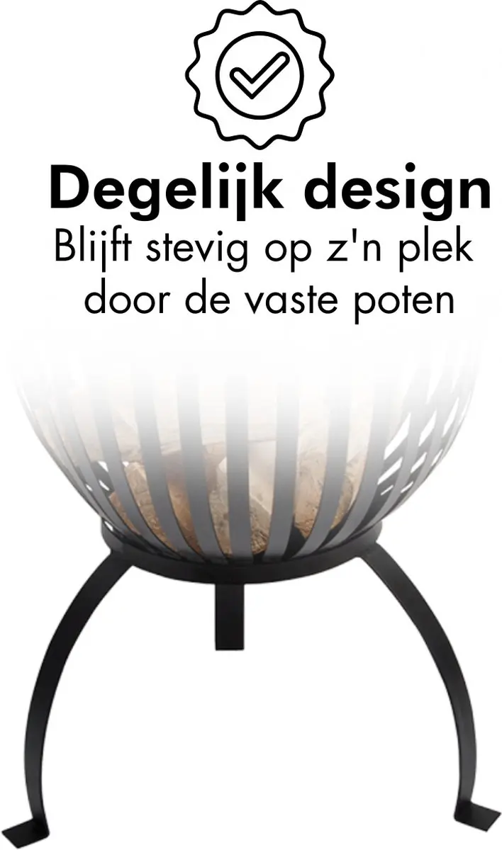 Esschert Design Vuurkorf Tulp 61x50x54,5cm - Zwart