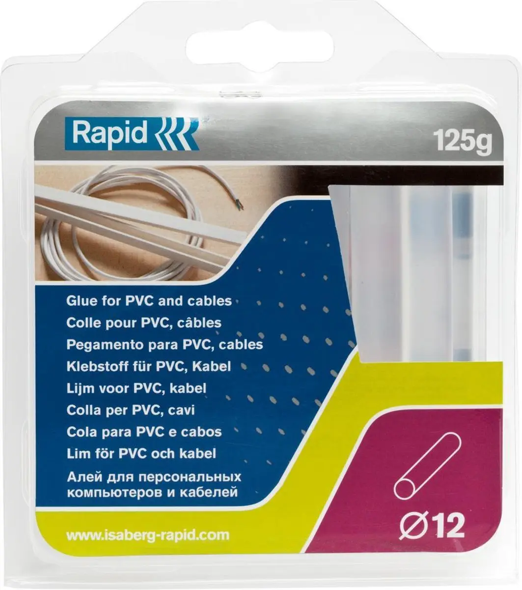 Rapid 12mm Lijmpatronen PVC & Kabels 14 Stuks
