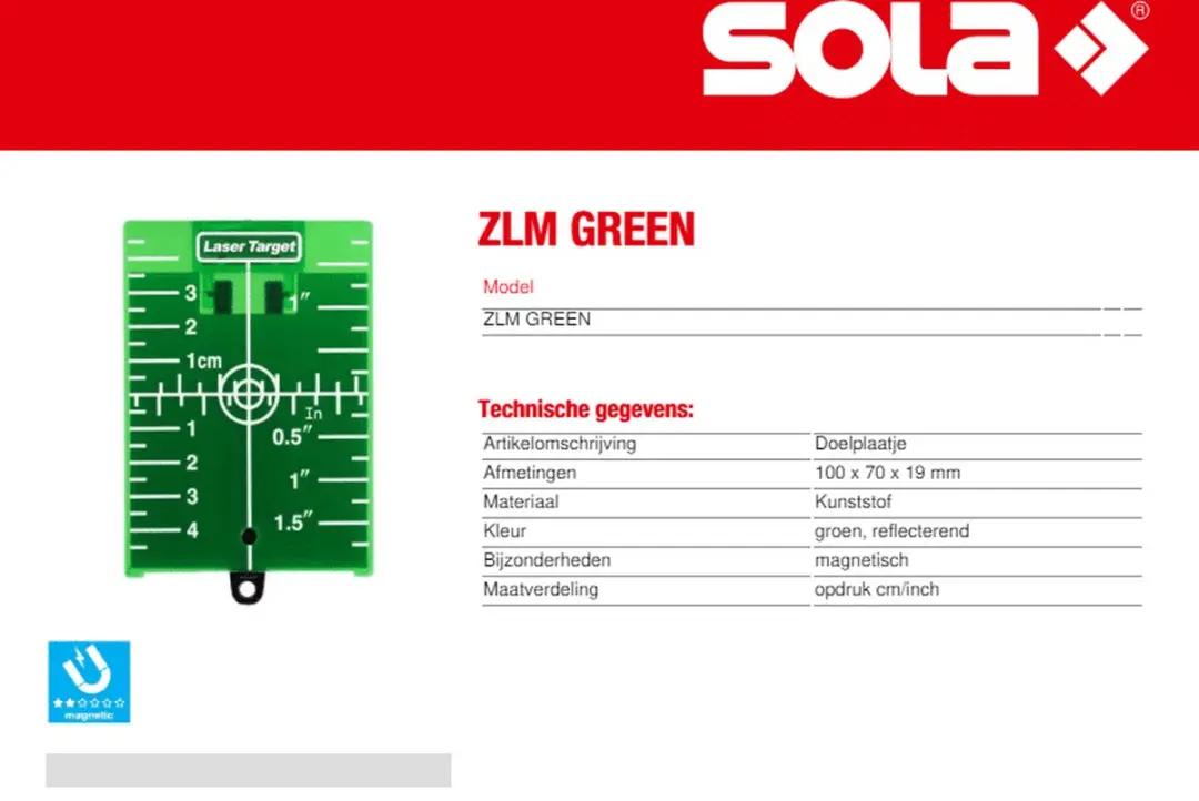 Sola ZLM-G Groen Doelplaatje