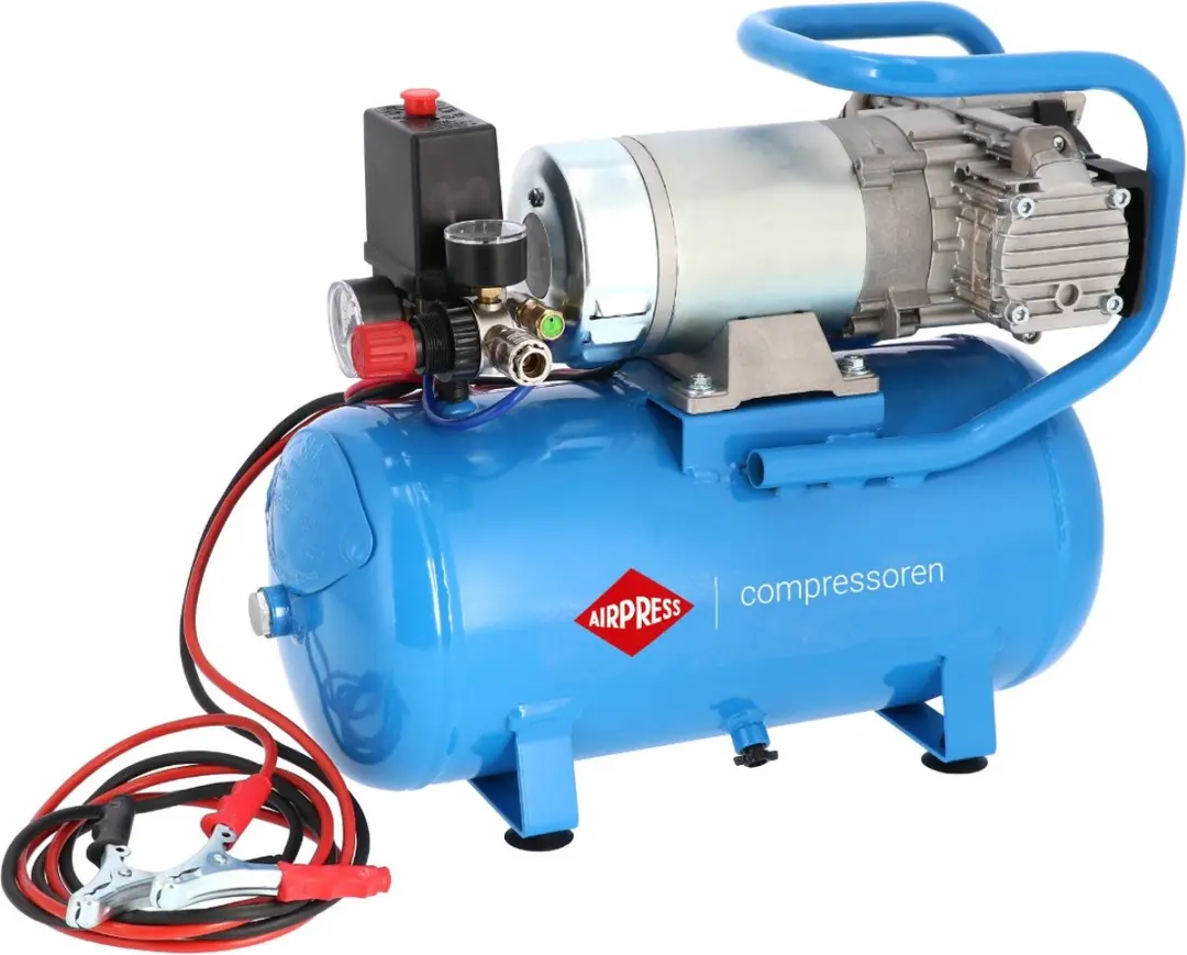 Airpress 24V DC 24-225/15 Olievrije Compressor 15L - 10 bar - 180 l/min - Blauw