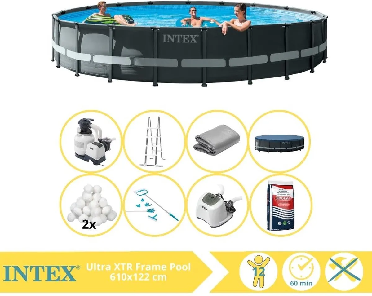 Intex Ultra XTR Frame 26334GN Opzetzwembad 610x122cm