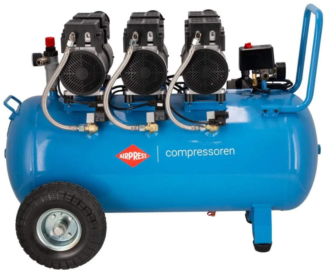 Airpress LMO 90-380 Stille Olievrije Compressor 2250W 90L