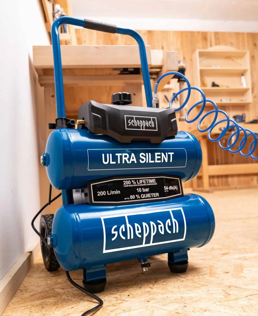 Scheppach HC20Si-Twin Luchtcompressor 20L 10 bar - 800W - afbeelding 6 van 6