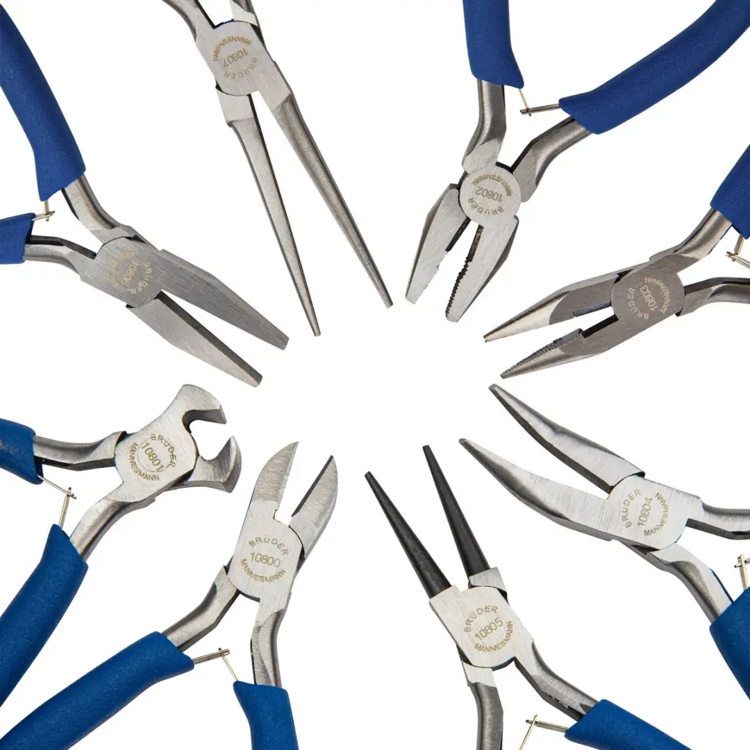 Brüder Mannesmann Tangen Set 8-delig 10808 - Blauw