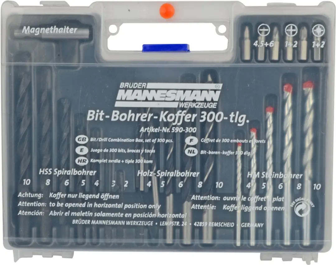 Brüder Mannesmann Boren- en pluggenset 300-delig