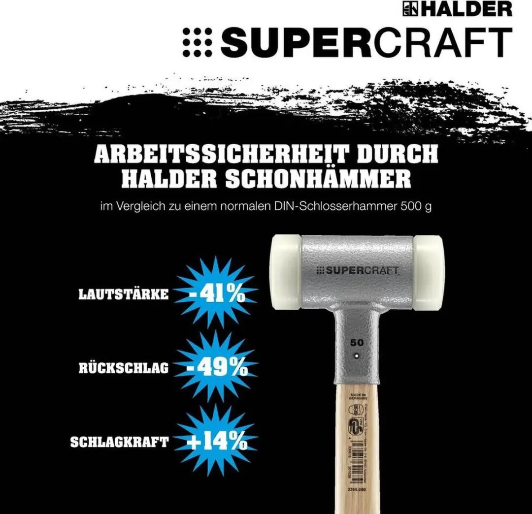 Halder Supercraft 3366.040 Kunststof Hamer 715g