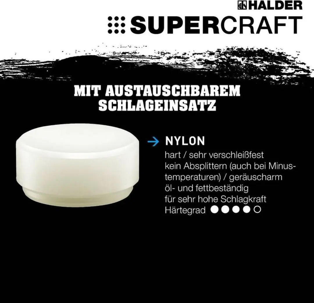 Halder Supercraft 3366.040 Kunststof Hamer 715g - afbeelding 6 van 6