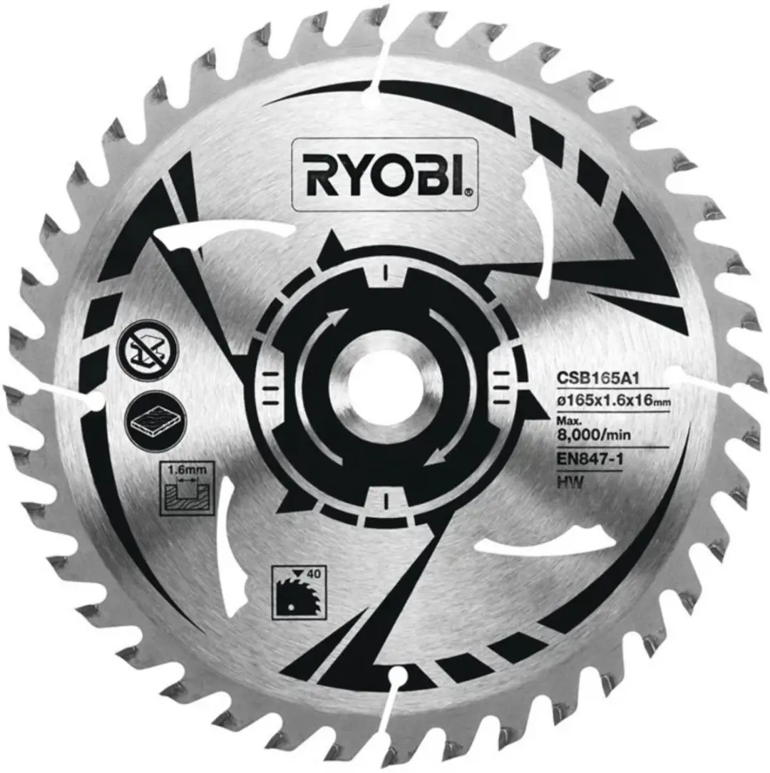 Ryobi CSB165A1 Cirkelzaagblad 165mm TCT