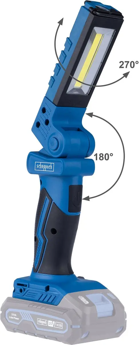 Scheppach 20V C-WL20-X Accu Werklamp - Blauw - afbeelding 6 van 6