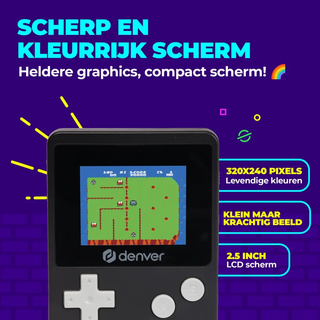 Denver Retro Game Console GMP290 - 200 Spellen - Zwart
