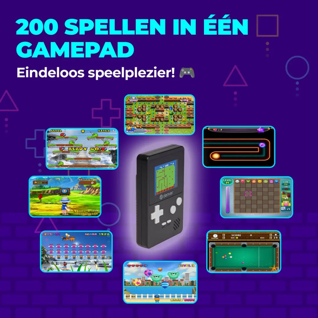 Denver Retro Game Console GMP290 - 200 Spellen - Zwart