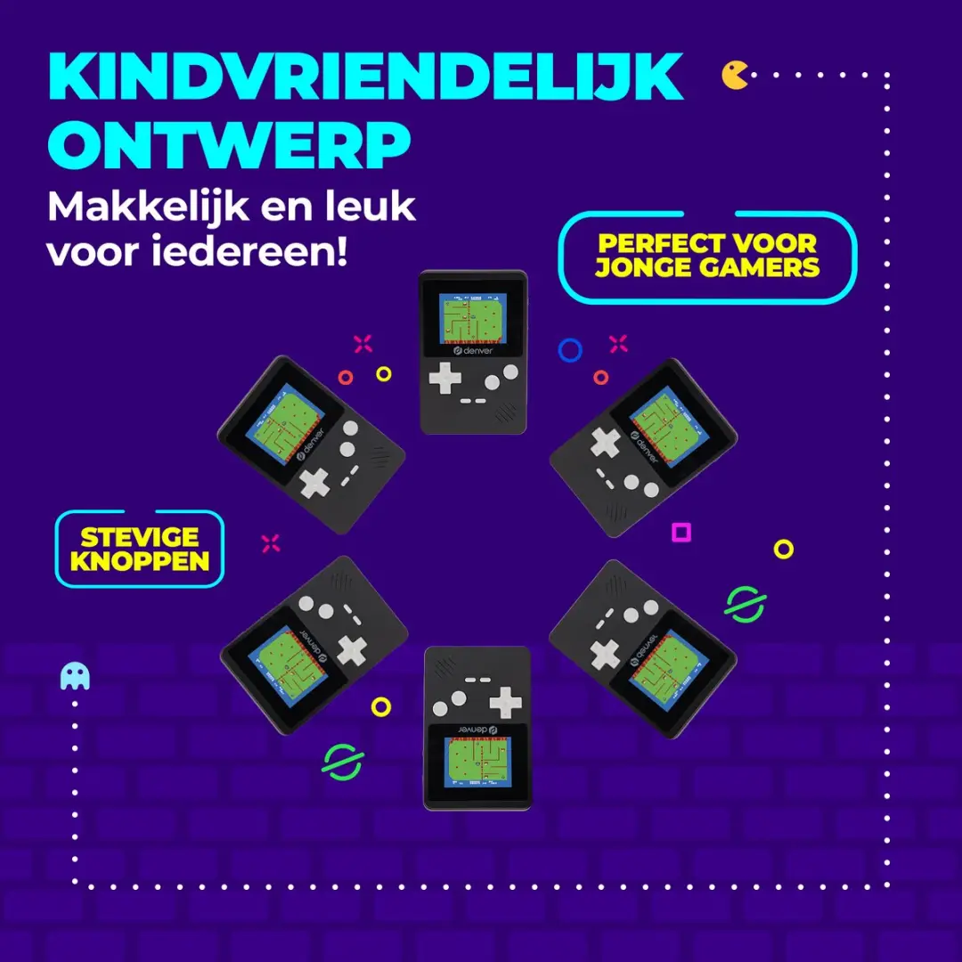 Denver Retro Game Console GMP290 - 200 Spellen - Zwart - afbeelding 6 van 6