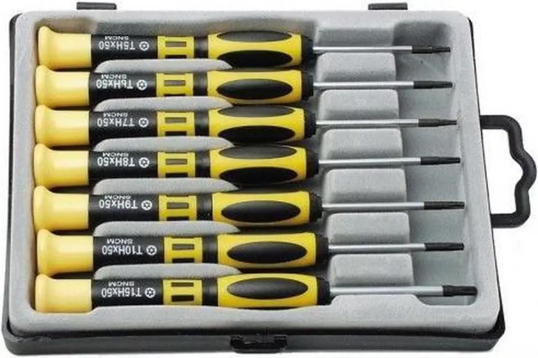 Brüder Mannesmann M11730 Schroevendraaierset Torx - 7-delig Zwart/Geel