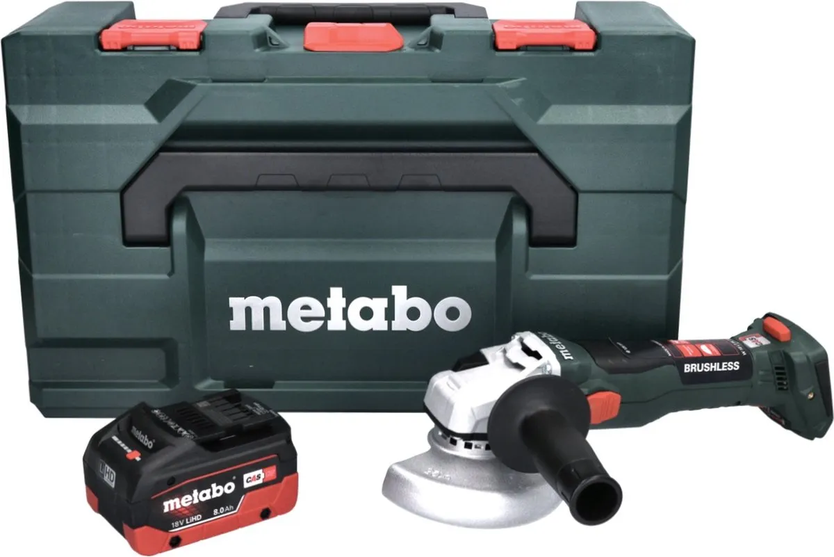 Metabo W 18 LT BL 11-125 Haakse Slijper 125mm - 18V - 8.0Ah - Metaal
