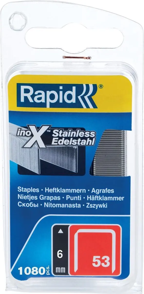 Rapid Nieten Nr.53 6mm RVS - 1.080 Stuks