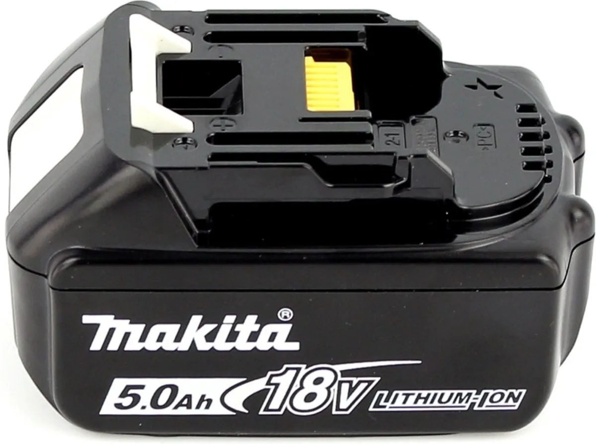 Makita DGA 517 T1J Haakse Slijper 18V 125mm - 5.0Ah - Makpac