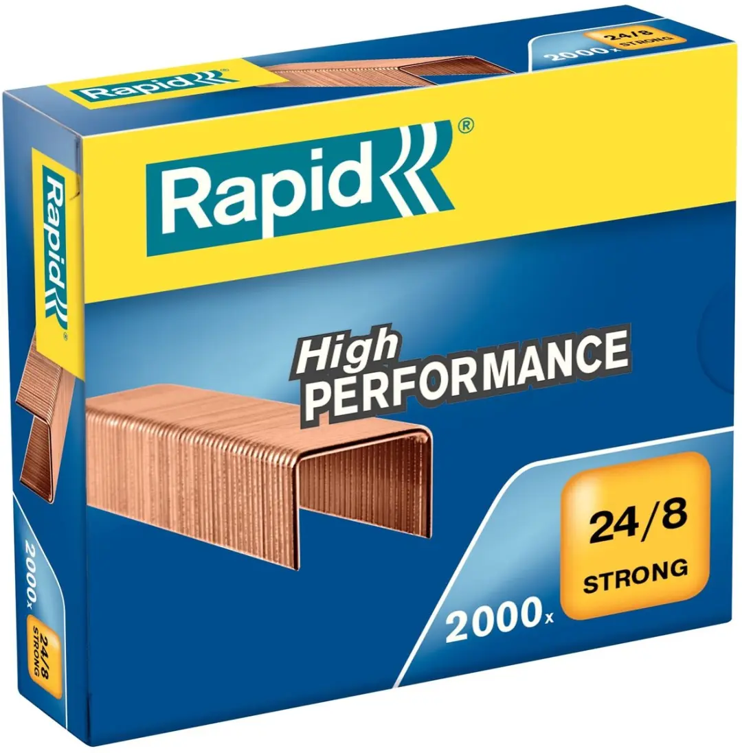 Rapid Strong 24/8 Kopercoating Nietjes 2000 Stuks