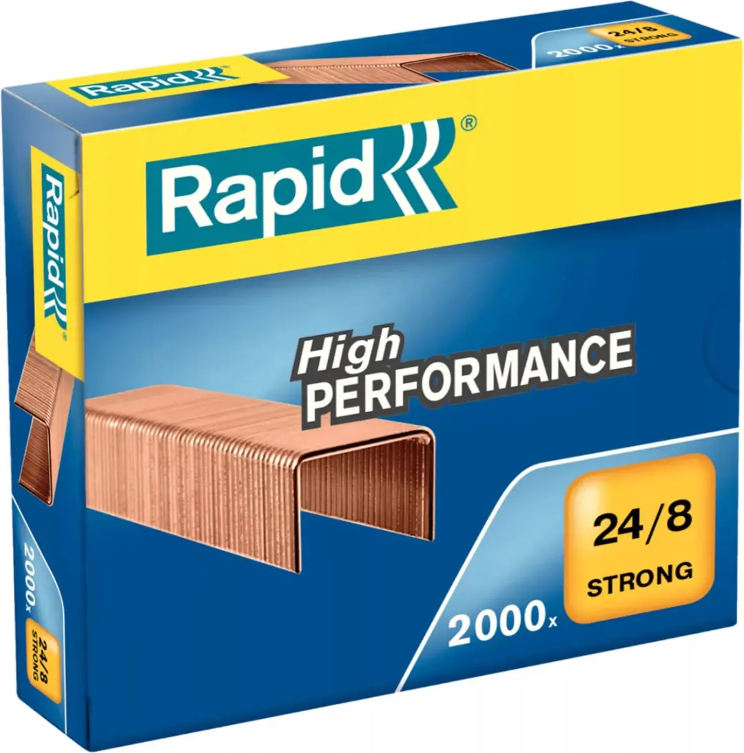 Rapid Strong 24/8 Kopercoating Nietjes 2000 Stuks