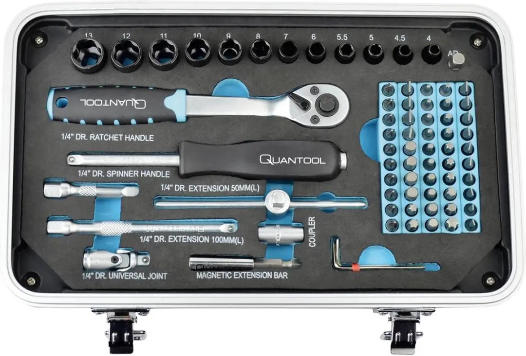 Brüder Mannesmann Quantool Q25003 Bitset 116-delig - Metaal
