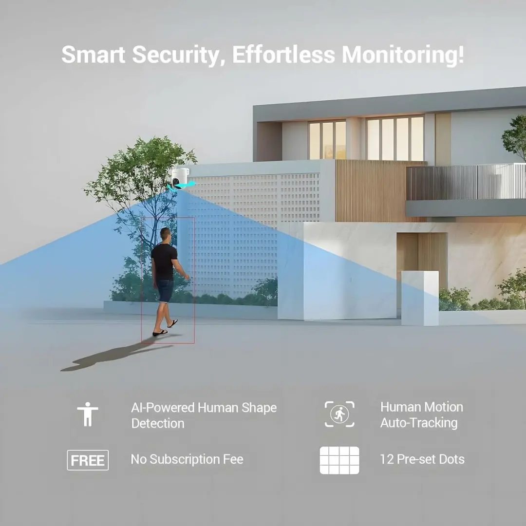 EZVIZ H8C Beveiligingscamera 2K WiFi - Autotracking 4mm Wit