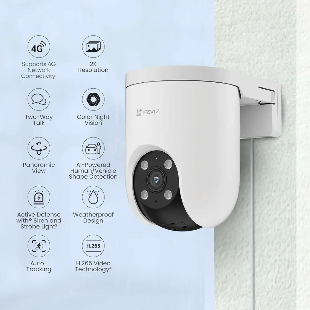 EZVIZ H8C Beveiligingscamera 2K WiFi - Autotracking 4mm Wit
