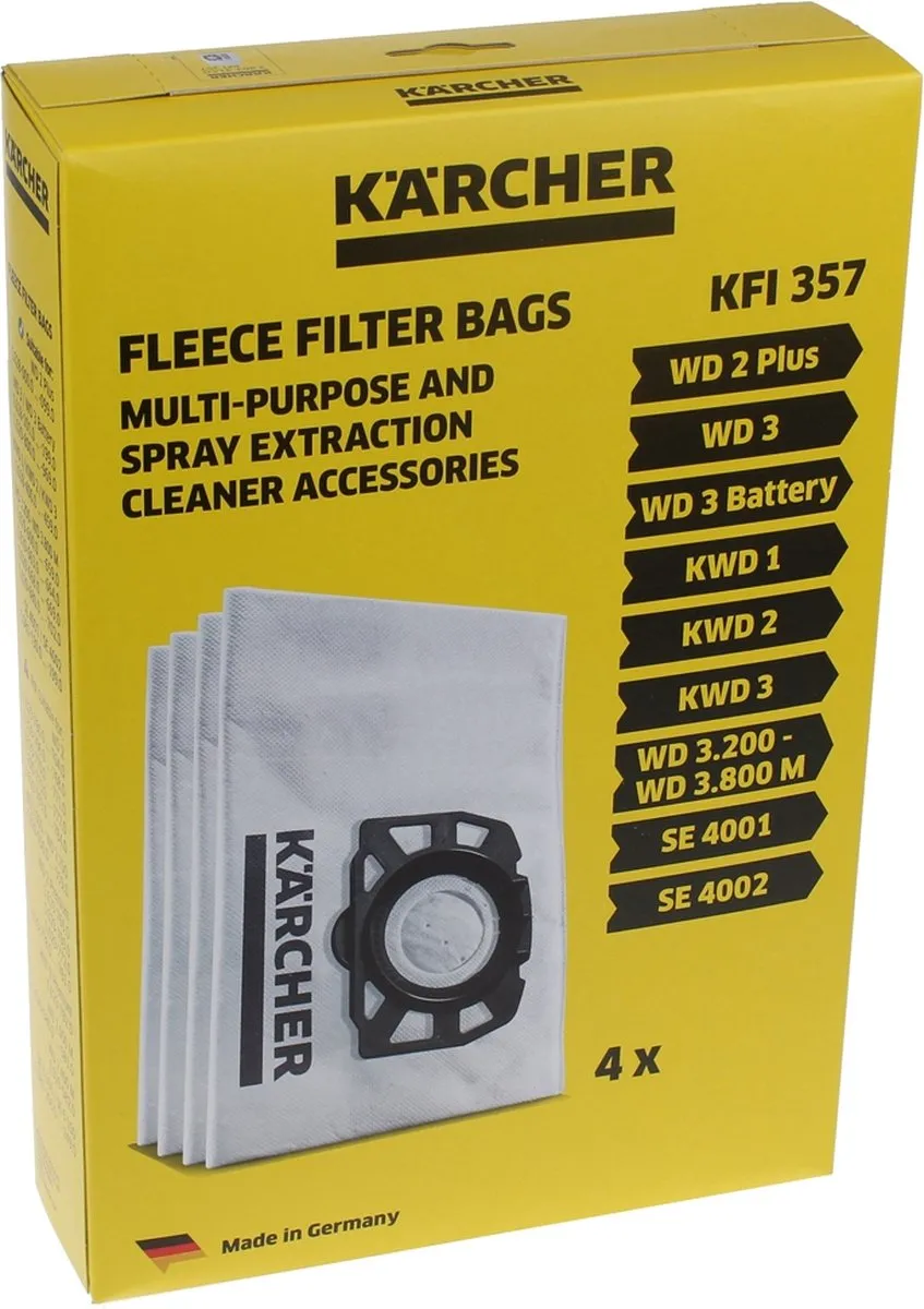 Kärcher Stofzuigerzak 28633140 - 4 Stuks