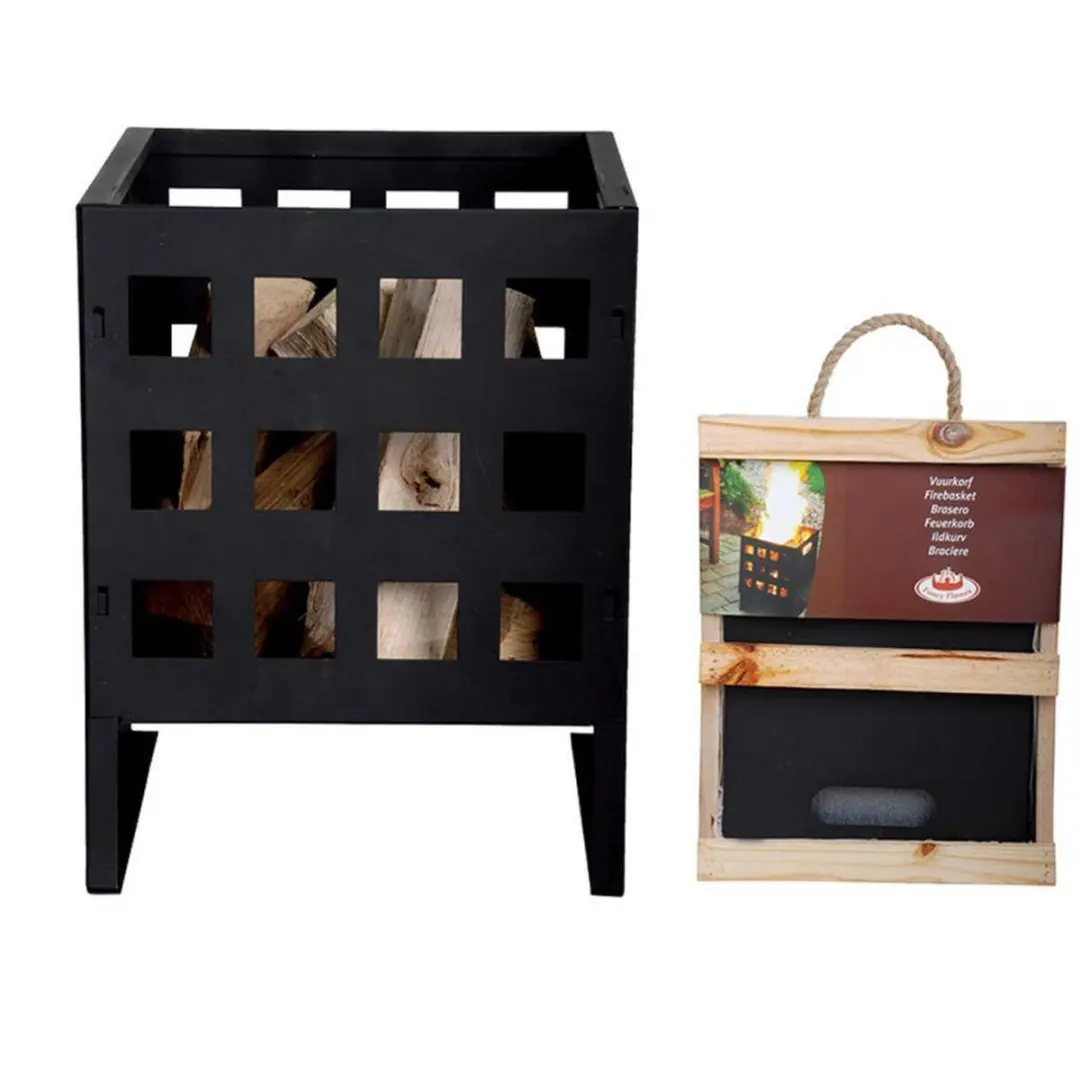 Esschert Design Vuurkorf 30x30x40cm - Zwart