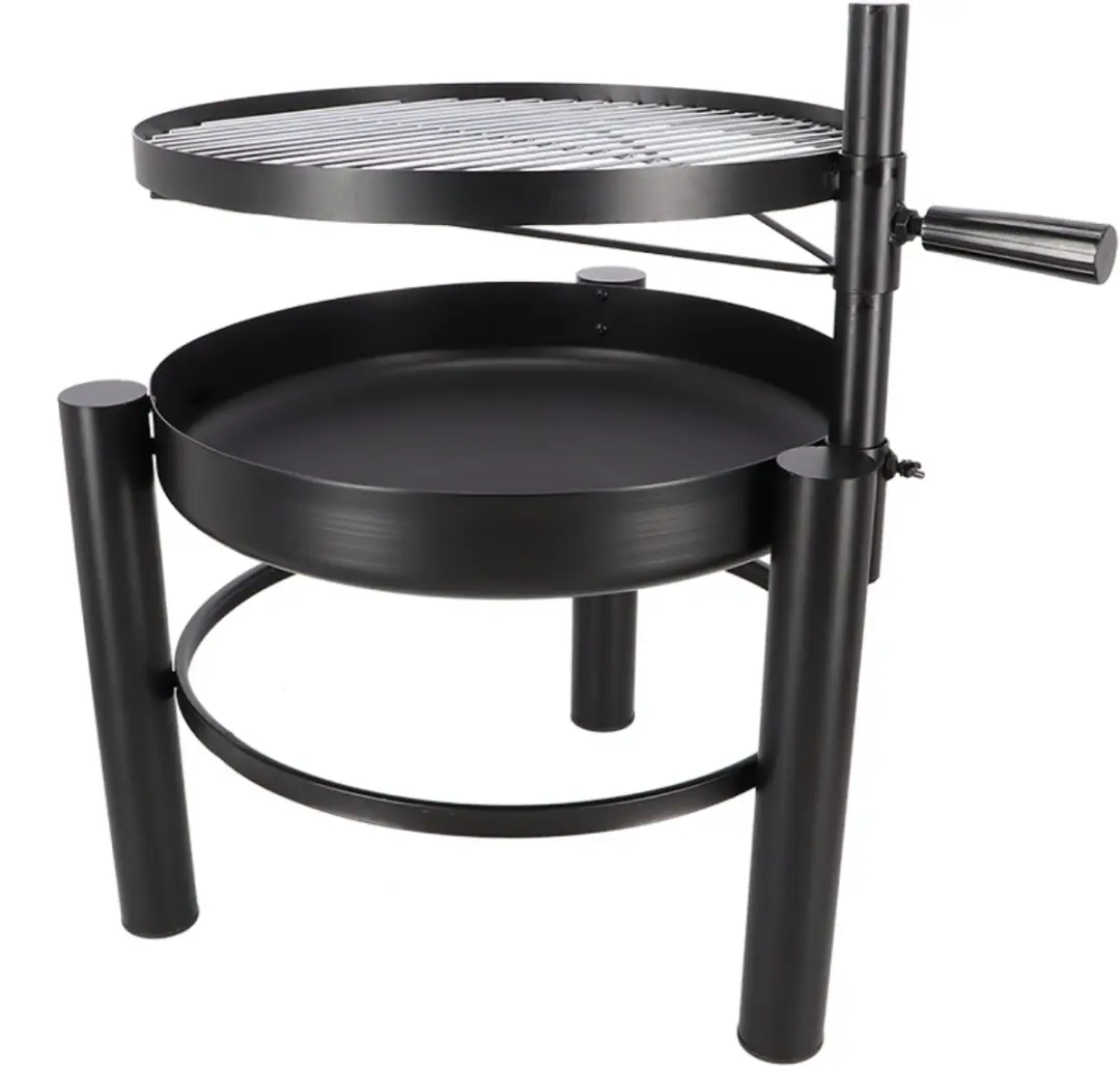 Esschert Design Vuurschaal met grill S - Zwart