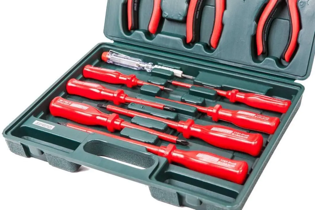 Brüder Mannesmann 11240 Elektro Gereedschapset - 11-delig - Rood/Zwart