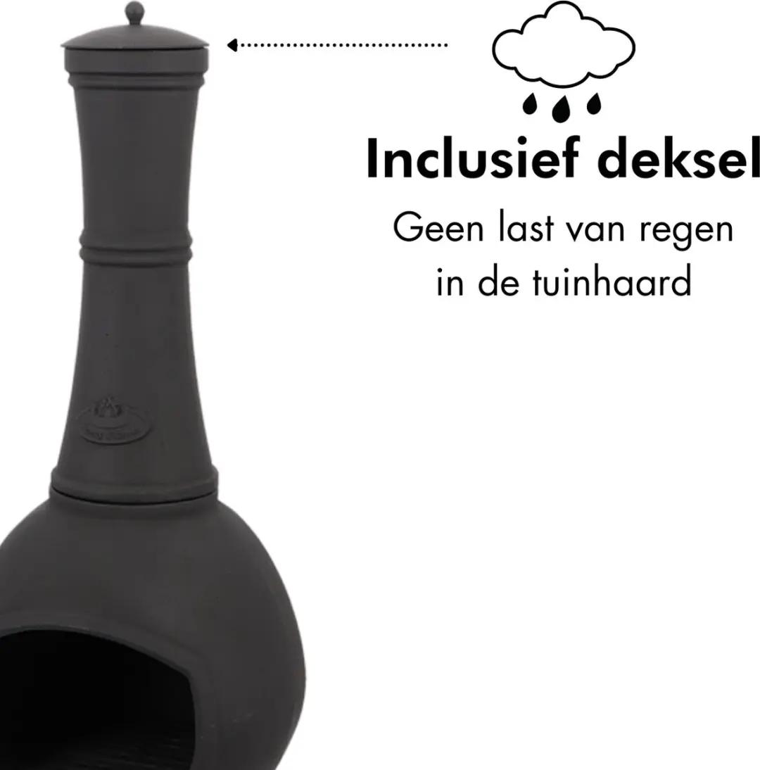 Esschert Design Terraskachel Small Gietijzer Ø39cm - Zwart
