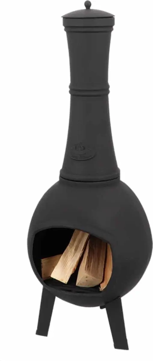 Esschert Design Terraskachel Small Gietijzer Ø39cm - Zwart - afbeelding 6 van 6