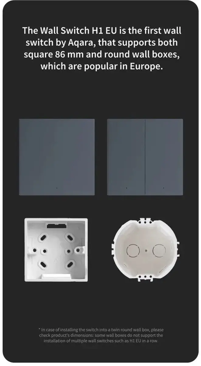 Aqara Smart Wall Switch H1 Wandschakelaar - Zigbee - Wit
