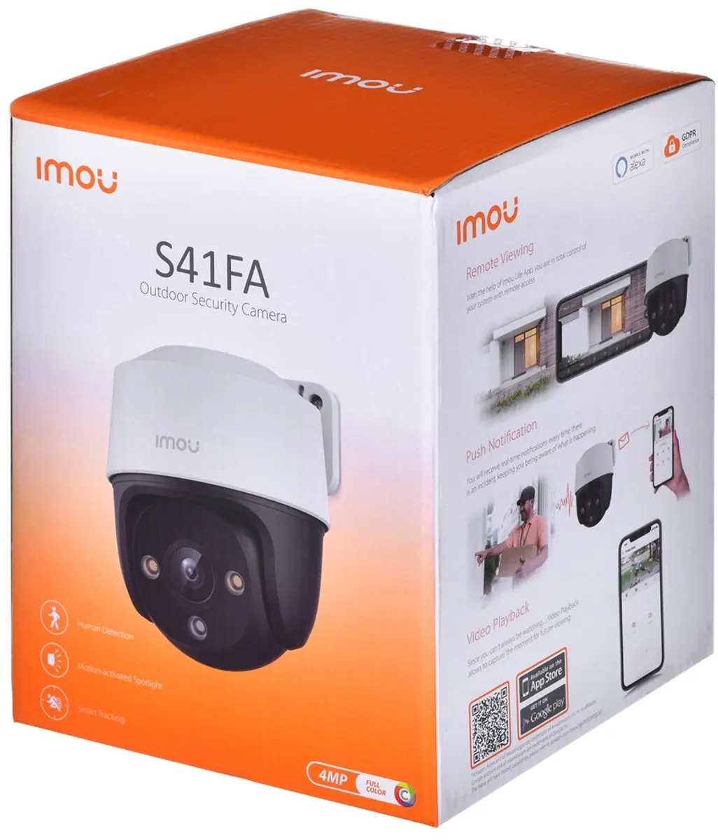 Imou IPC-S41FAP Bewakingscamera Buiten - Zwart
