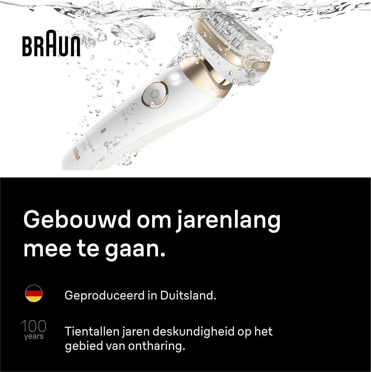 Braun Silk·épil 9 Flex 9-060 Epilator - Nat & Droog - 4 Opzetstukken - Wit
