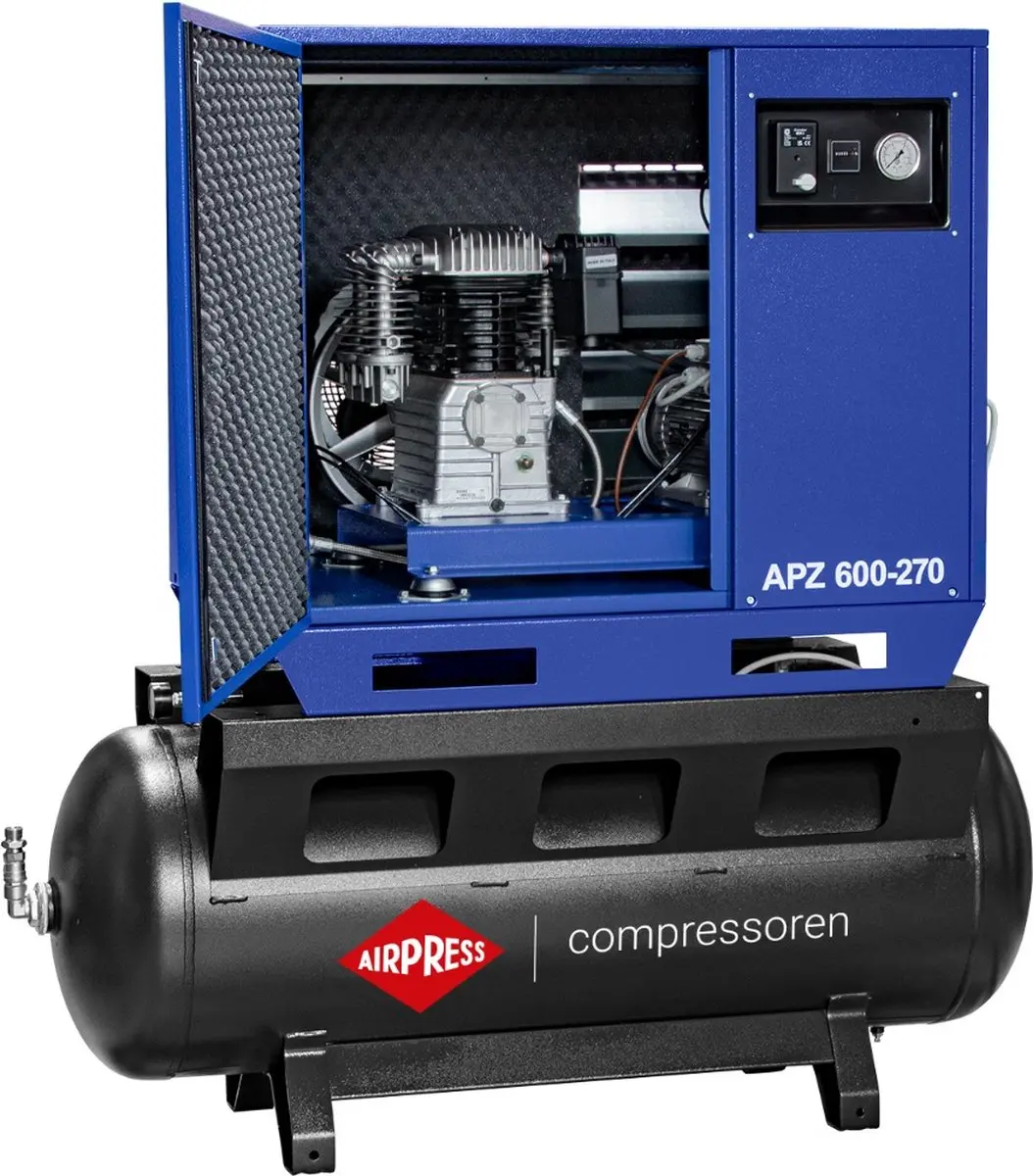 Airpress APZ 600-270 Stille Compressor 10 bar - 465 l/min - 270L