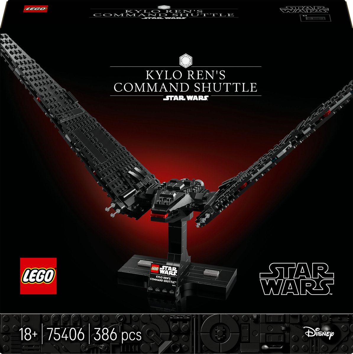 LEGO® Star Wars: The Force Awakens™ Kylo Rens Command Shuttle, Bouwbare Modelset van Ruimteschip, Voertuigset voor Verzamelaars, Creatief Cadeau voor Volwassen Fans 75406