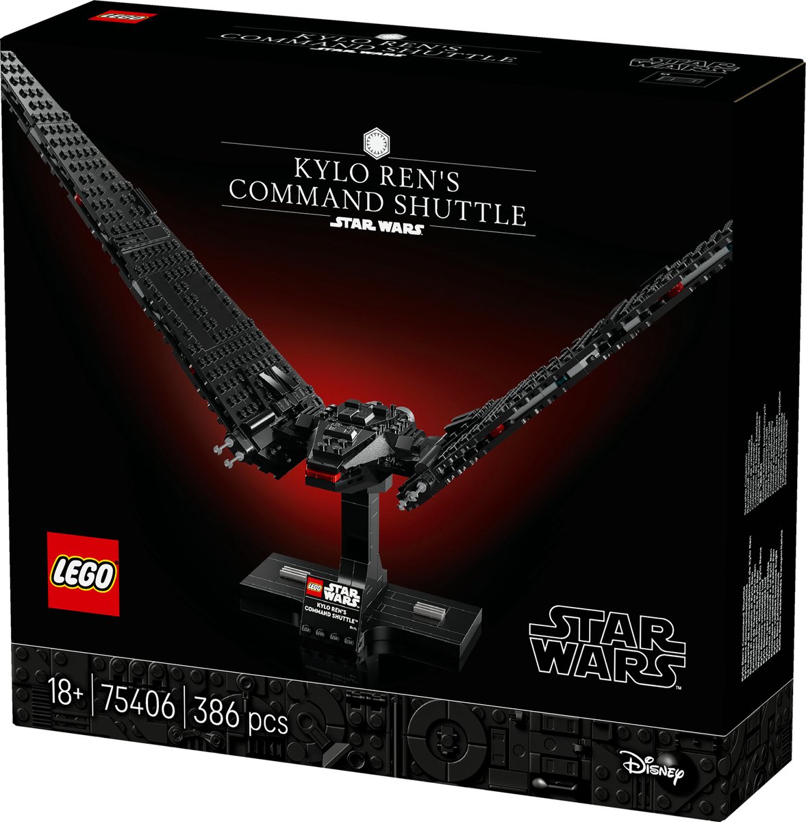 LEGO® Star Wars: The Force Awakens™ Kylo Rens Command Shuttle, Bouwbare Modelset van Ruimteschip, Voertuigset voor Verzamelaars, Creatief Cadeau voor Volwassen Fans 75406