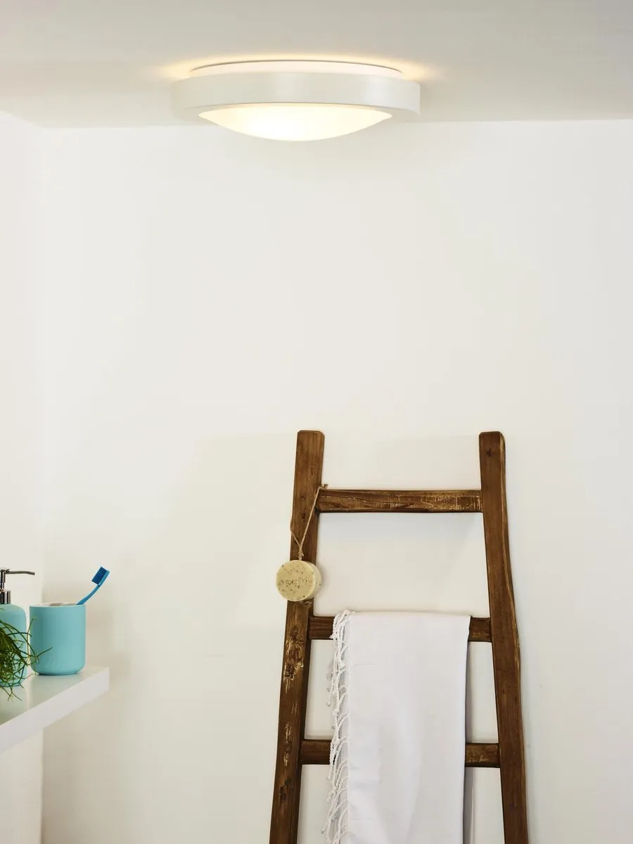 Lucide FRESH Plafonnière Badkamer Ø35cm 2xE27 - Wit